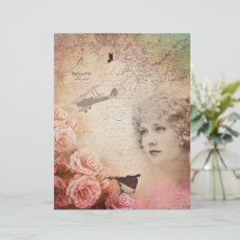 Papier Voyage romantique vintage
