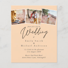 Papier Vrai couleurs PHOTO Collage Mariage Invitations bu