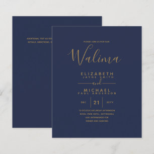Papier WALIMA Budget Marine Blue Gold Mariage bilingue