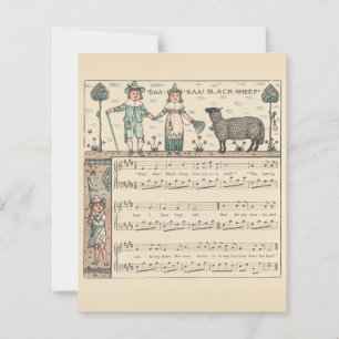 Papier Walter Crane Baa Baa Mouton Noir Comptine