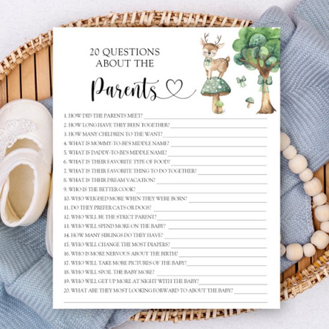 Papier Watercolor Deer - jeux sur les parents (Créateur téléchargé)