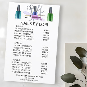Papier Watercolor Nail Technicien Services d'affaires Pri