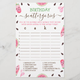 Papier Watermelon One Dans Un Melon Anniversaire Scatterg