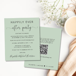 Papier Wedding QR Code Happily Ever After Party Invite