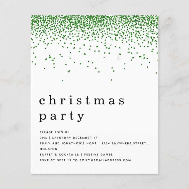 PAPIER | Weihnachtsfeierliche Party Einladung im g (Vorne)