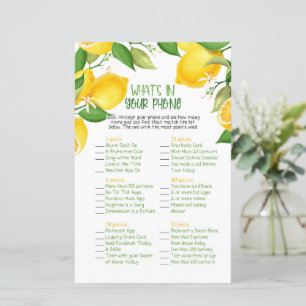 Papier What's in Your Phone Game - Lemon