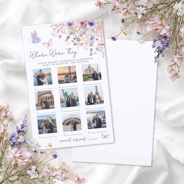 Papier Where Were They Butterfly Wildflower Bridal Shower (Where Were They Butterfly Wildflower Bridal Shower)