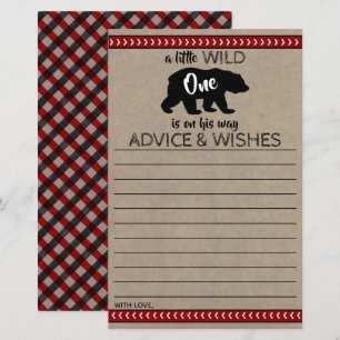 Papier Wild One Boys Baby shower Conseils et souhaits