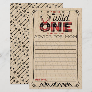 Papier Wild One Boys Rustic Plaid Lumberjack Conseil bébé