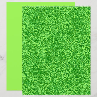 Papier William Morris Indian, Lime et Emerald Green