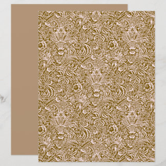 Papier William Morris Indian, Taupe Tan et Beige