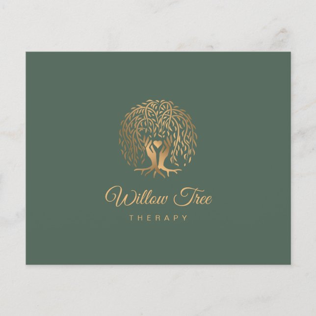 Papier Willow Tree of Life Entraîneur, Thérapie, Psycholo (Devant)