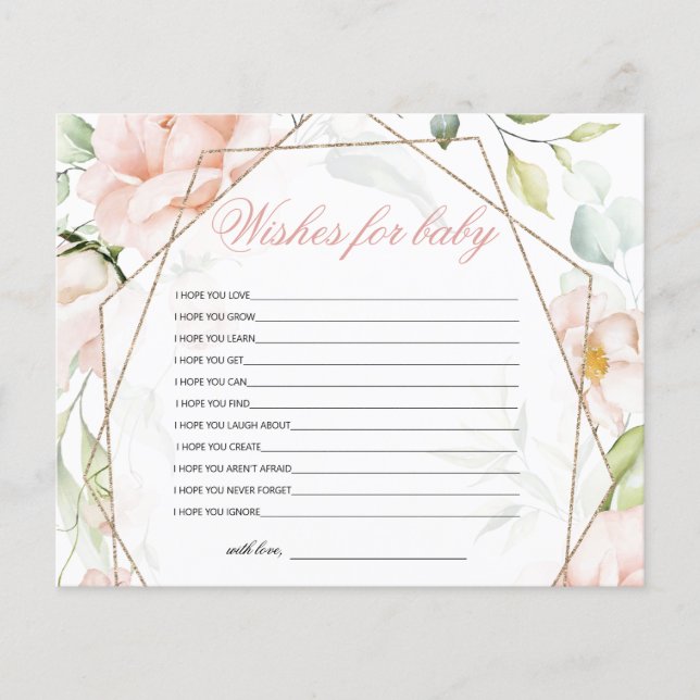 Papier Wings For Baby Elephant Blush Baby shower Jeu (Devant)