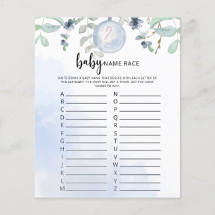 Papier Winter Baby jeu de course de nom