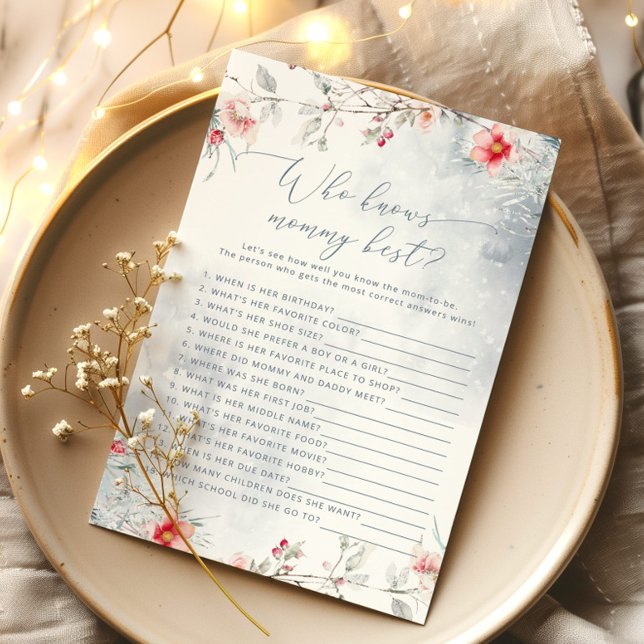 Papier Winter blue Qui connaît maman meilleur jeu de baby (Créateur téléchargé)