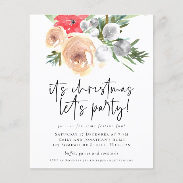PAPIER | Winter Florals Weihnachten Lasse Party Ei (Vorne)