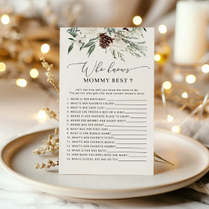 Papier Winter Qui connaît maman meilleur jeu de baby show