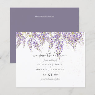 Papier Wisteria Épargnez Dates Mariage Dusty Purple BUDGE
