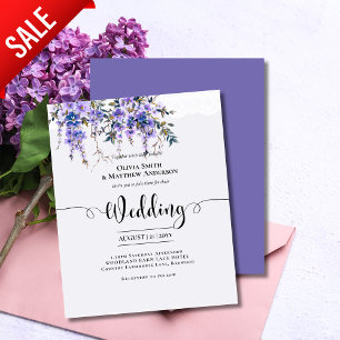Papier Wisteria Purple Floral Mariage Inv.