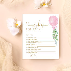 Papier Wives for Baby Pink Balloon Baby shower jeu