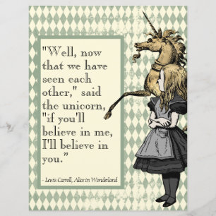 Papier Wonderland Je Croirai En Toi Unicorn