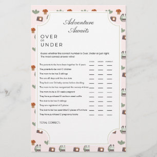 Papier Woodland Adventure Attend le jeu de Baby shower de