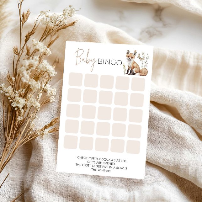Papier Woodland Baby shower Jeu de Bingo (Créateur téléchargé)