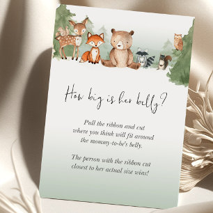 Papier Woodland Baby shower Jeu Quelle Est La Grosse Tail