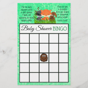 Papier Woodland Creatures jeux de baby showers thématique