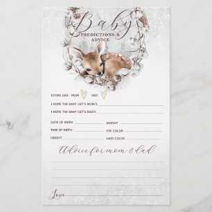 Papier Woodland Oh Deer Baby shower d'hiver