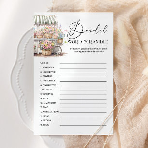 Papier Word Scramble Hors Du Jeu De Fête des mariées Du M