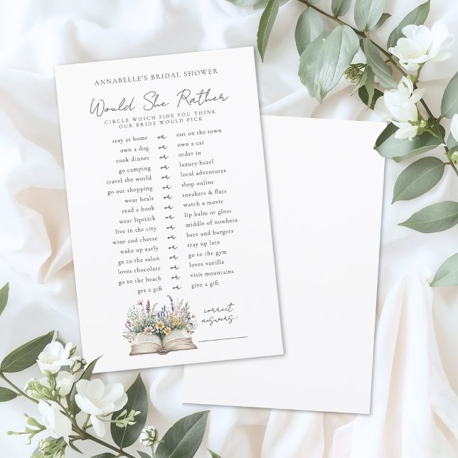 Papier Would Rather Book Bridal Shower Game (Would Rather Book Bridal Shower Game)