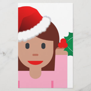 Papier xmas information fille émoji