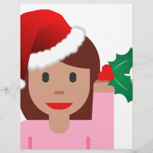 Papier xmas information fille émoji