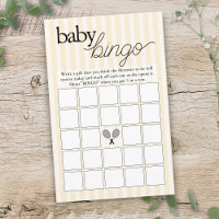 Yellow Tennis Preppy Chic Baby shower Jeu