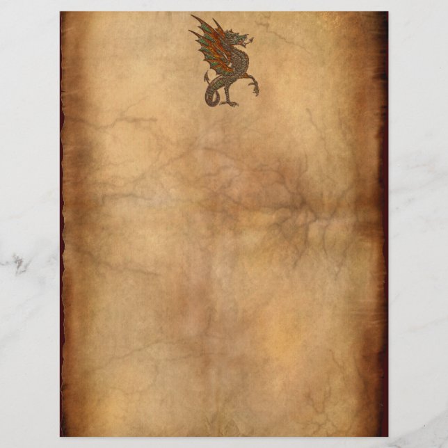 Papier Yes Old Medieval Dragon Design (Devant)