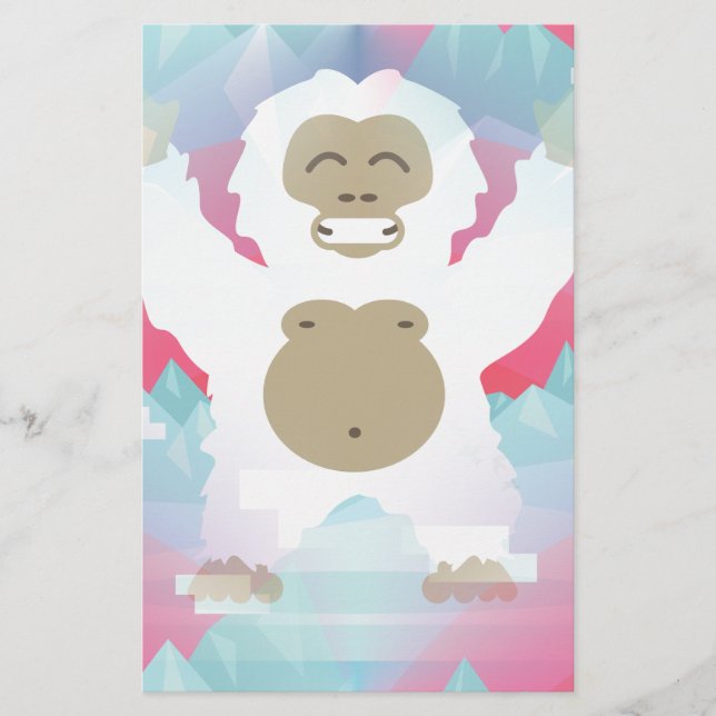 Papier yeti rose (Devant)