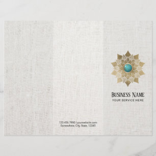 Papier Yoga Gold Turquoise Lotus Mandala Linen Tripli