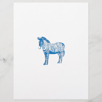 Papier Zèbre bleu