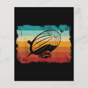 Papier Zeppelin Vintage rétro Dirigible Aéronef Zepplin L