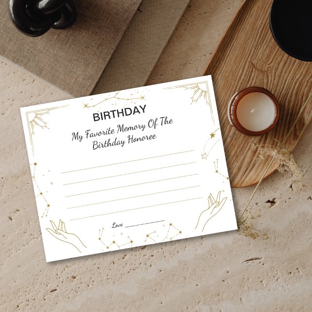 Papier Zodiac Ma Mémoire Préférée De L'Anniversaire Honor (Zodiac My Favorite Memory Of The Birthday Honoree )
