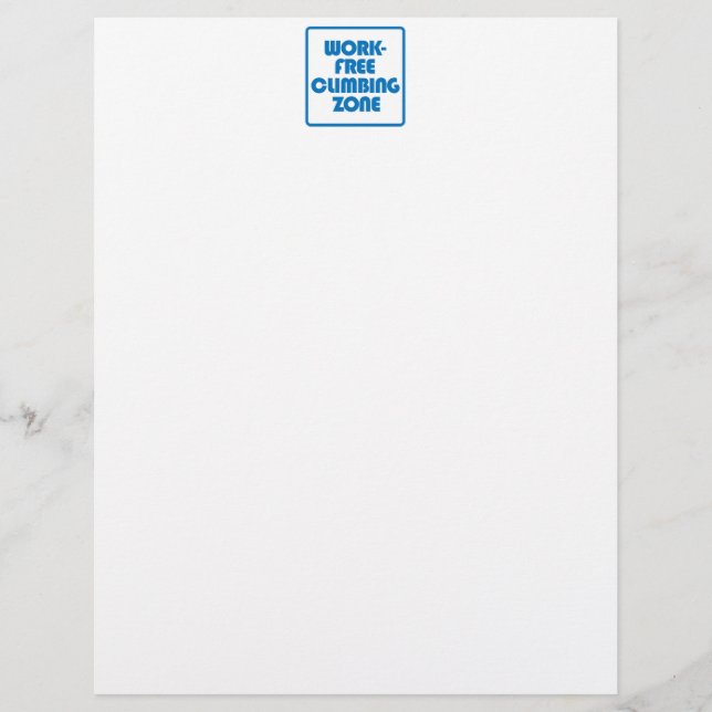 Papier Zone Escalade sans travail (Devant)