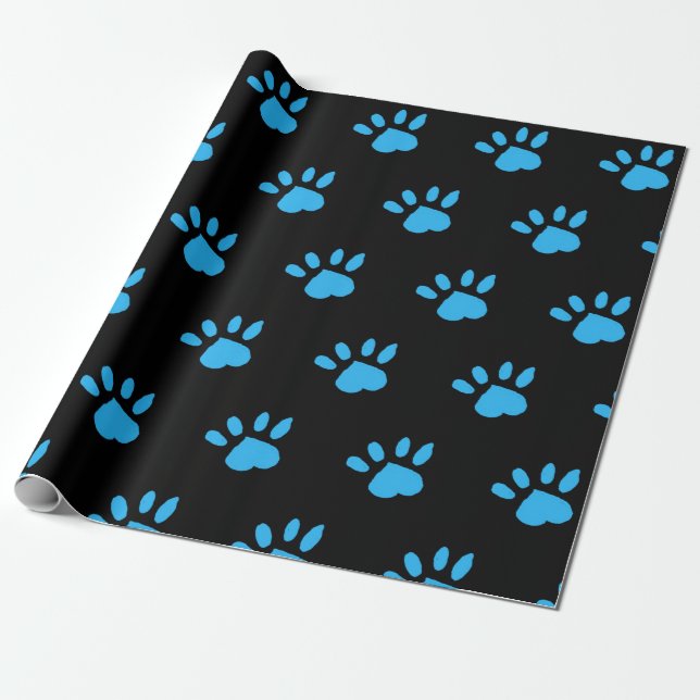 Papier zum Umblättern von Pads (schwarz & blau) Geschenkpapier (Ungerollt)