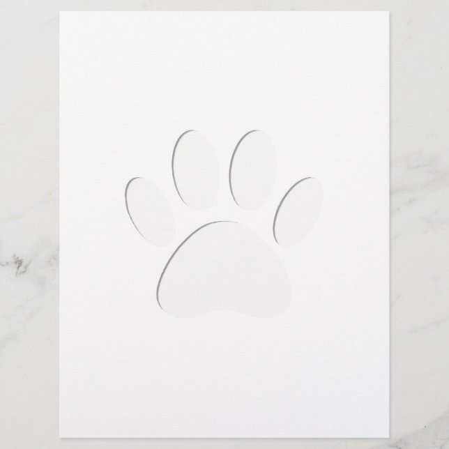 Papierausschnitt Dog-Druck (Vorderseite)