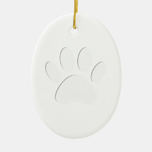 Papierausschnitt Dog-Druck Keramikornament