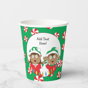 Papierbecher "Two Happy Elves"  0,24 l