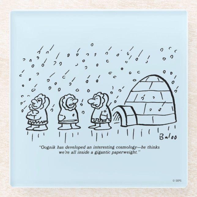 Papierbeschwerer Glasuntersetzer (Vorderseite)