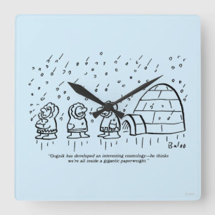 Papierbeschwerer Quadratische Wanduhr
