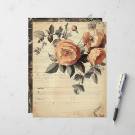 Papierblatt für Peachy-Rose