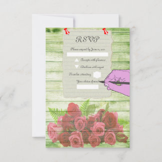 Papierblatt RSVP Karte